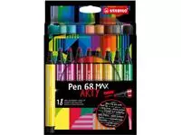 Een STABILO pen 68 viltstift MAX ARTY, etui van 18 stuks, assorti koop je bij ShopXPress