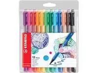 Een STABILO pointMax schrijfstift, 0,8 mm, etui van 12 stuks in geassorteerde kleuren koop je bij ShopXPress