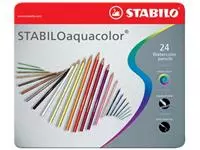 Een STABILOaquacolor kleurpotlood, metalen doos van 24 stuks in geassorteerde kleuren koop je bij ShopXPress