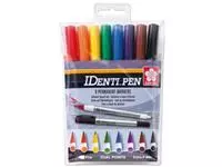 Een Sakura merkstift IDenti-Pen, etui van 8 stuks in geassorteerde kleuren koop je bij ShopXPress