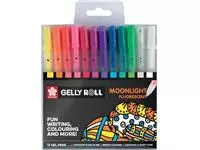 Een Sakura roller Gelly Roll Moonlight, etui van 12 stuks in geassorteerde kleuren koop je bij ShopXPress