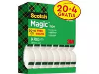 Een Scotch Magic Tape plakband ft 19 mm x 33 m, value pack met 24 rollen koop je bij ShopXPress
