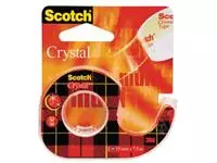 Een Scotch Plakband Crystal ft 19 mm x 7,5 m, blister met 1 afroller met 1 rolletje koop je bij ShopXPress
