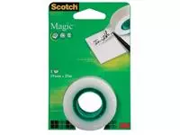 Een Scotch plakband Magic Tape ft 19 mm x 25 m, blister met 1 rolletje koop je bij ShopXPress