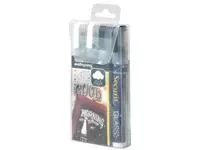 Een Securit Waterproof krijtmarker medium zwart/wit, blister met 4 stuks koop je bij ShopXPress