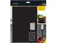 Een Securit krijtbord tags A4, dubbelzijdig, zwart, blister van 5 stuks koop je bij ShopXPress