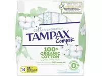 Een Tampax Cotton Regular tampons, pak van 14 stuks koop je bij ShopXPress