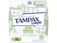 Een Tampax Cotton Super tampons, pak van 14 stuks koop je bij ShopXPress