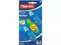 Een Tipp-Ex correctieoller Micro Tape Twist blauw en groen, blister 2+1 gratis koop je bij ShopXPress