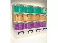 Een Really Useful Box muurkubus met 16 opbergdozen van 0,3 liter, transparant koop je bij ShopXPress