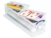 Een Really Useful Box opbergdoos 22 liter met 2 dividers, transparant koop je bij ShopXPress