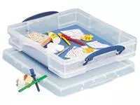 Een Really Useful Box opbergdoos 7 liter met divider, transparant koop je bij ShopXPress