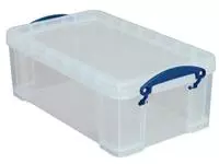 Een Really Useful Box opbergdoos 9 liter, transparant koop je bij ShopXPress