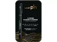 Een Uni Pin fineliner, assorti, doos van 14 stuks koop je bij ShopXPress