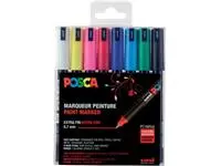 Een Uni-ball Paint Marker op waterbasis Posca PC-1MR, doos van 8 stuks in geassorteerde kleuren koop je bij ShopXPress