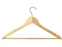 Een Unilux kledinghanger, uit hout, pak van 25 stuks koop je bij ShopXPress