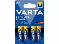 Een Varta batterij Longlife Power AA, blister van 4 stuks koop je bij ShopXPress