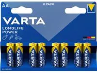 Een Varta batterij Longlife Power AA, blister van 8 stuks koop je bij ShopXPress