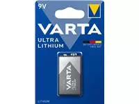 Een Varta batterij Ultra Lithium 9V, blister van 1 stuk koop je bij ShopXPress