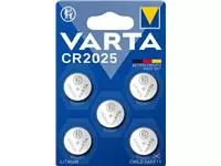 Een Varta knoopcel Lithium CR2025, blister van 5 stuks koop je bij ShopXPress