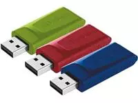 Een Verbatim USB 2.0 Slider USB stick, 16 GB, pak van 3 stuks koop je bij ShopXPress