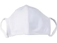 Een Wasbaar mondmasker, uni wit, maat: universeel, pak van 5 stuks koop je bij ShopXPress