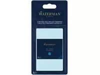 Een Waterman inktpatronen Standard Long, blauw (Serenity), blister van 8 stuks koop je bij ShopXPress