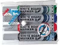 Een Whiteboardmarker Maxiflo set van 4 kleuren (blauw, rood, groen en zwart) koop je bij ShopXPress