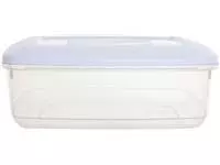 Een Whitefurze vershouddoos rechthoekig 3 liter, transparant met wit deksel koop je bij ShopXPress