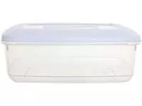 Een Whitefurze vershouddoos rechthoekig 4 liter, transparant met wit deksel koop je bij ShopXPress