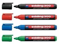 Een edding permanent marker 300, blister met 4 stuks in geassorteerde kleuren koop je bij ShopXPress