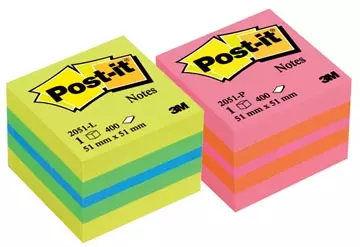 Een Post-it Notes mini kubus, 400 vel, ft 51 x 51 mm, groen koop je bij ShopXPress