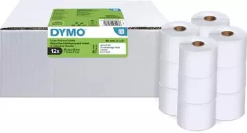 Een Dymo Value Pack: etiketten LabelWriter ft 89 x 36 mm, wit, doos van 12 x 260 etiketten koop je bij ShopXPress