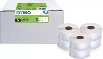 Een Dymo Value Pack: etiketten LabelWriter ft 57 x 32 mm, verwijderbaar, wit, doos van 6 x 1000 etiketten koop je bij ShopXPress