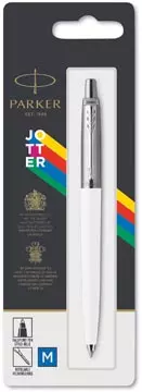 Een Parker Jotter Originals balpen, wit, op blister koop je bij ShopXPress