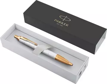 Een Parker IM Premium balpen, medium, in giftbox, Pearl (wit/goud) koop je bij ShopXPress
