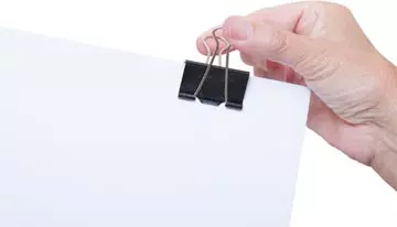 Een MAUL papierklem foldback 25mm blister 12 zwart koop je bij ShopXPress
