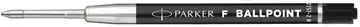 Een Parker Eco vulling voor balpen, fijn, zwart, blister van 2 stuks koop je bij ShopXPress
