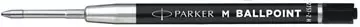 Een Parker Eco vulling voor balpen, medium, zwart, blister van 2 stuks koop je bij ShopXPress