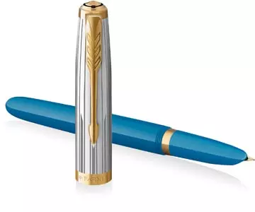 Een Parker 51 Premium vulpen medium, turkoois GT koop je bij ShopXPress