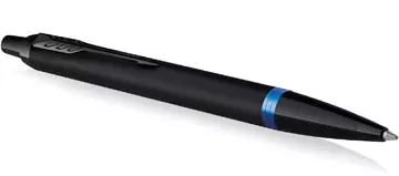 Een Parker IM Vibrant Rings balpen, zwart met blauwe accenten koop je bij ShopXPress