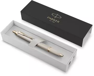 Een Parker IM Monochrome balpen Champagne, medium, giftbox koop je bij ShopXPress