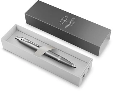 Een Parker IM Rituals, balpen, grijs CT, medium, giftbox koop je bij ShopXPress