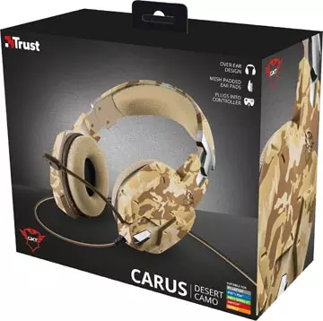 Een Trust GXT 322D Carus Gaming Headset, desert camo koop je bij ShopXPress