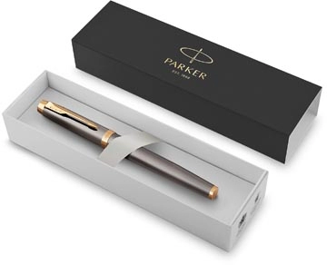 Een Parker IM Premium vulpen, grijs GT, fijn, giftbox koop je bij ShopXPress