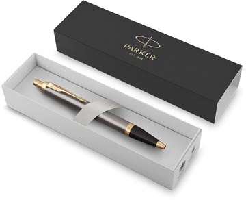 Een Parker IM Premium balpen, grijs GT, medium, giftbox koop je bij ShopXPress