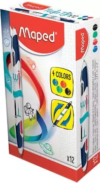 Een Maped Twin Tip 4-kleurenbalpen, medium, klassieke inktkleuren koop je bij ShopXPress