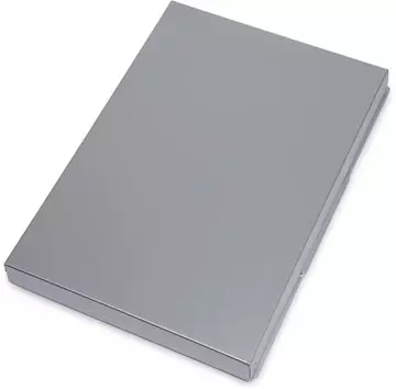 Een MAULassist klembordkoffer aluminium A4 staand, draait linksom open (zijkant) koop je bij ShopXPress