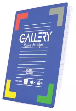 Een Gallery schrift, ft 16,5 x 21 cm, geruit 5 mm, 72 bladzijden koop je bij ShopXPress