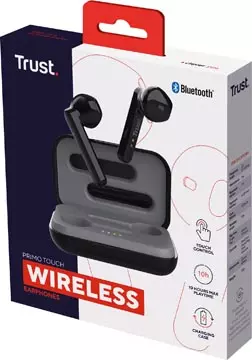 Een Trust Primo Touch Bluetooth draadloze oortjes, zwart koop je bij ShopXPress